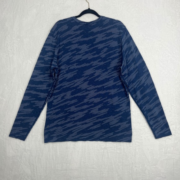 Lululemon Metal Vent Tech Long Sleeve Shirt Men's Size XL Blue Camo Jaquard - Picture 2 of 8